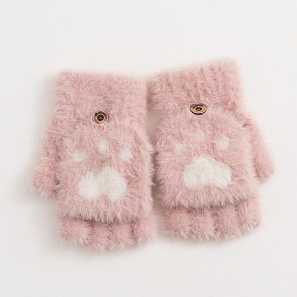 Trendy Fingerless Soft Puppy Dog Gloves | K9 - Picture 3 of 3